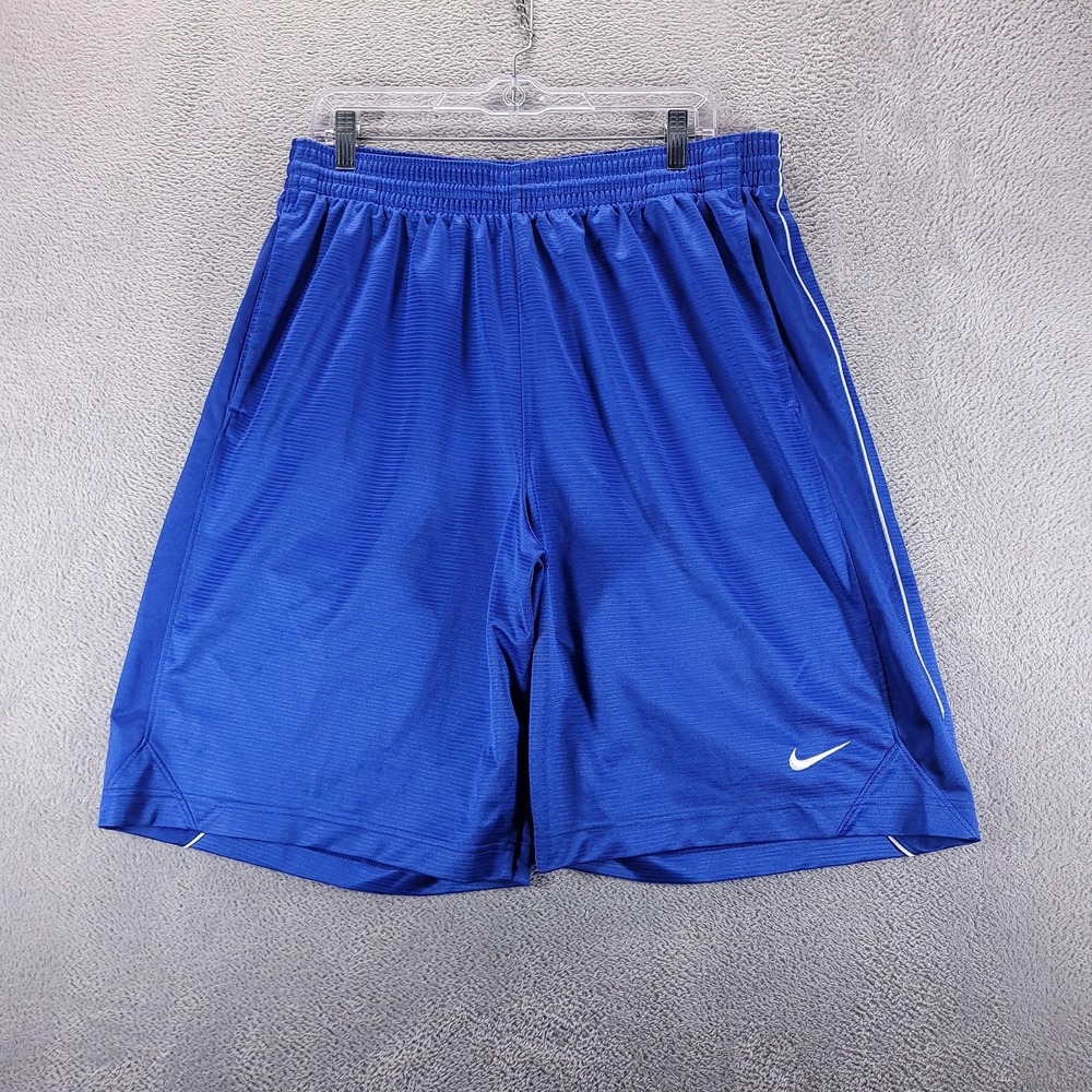 Nike Shorts Mens XL Blue Basketball Dazzle Athletic Drawstring Pockets 10" Gym